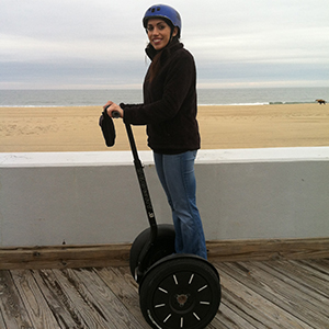 Becky Conti Riding a Segway