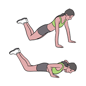 BeckyFIT Illustration Push Up on Knees