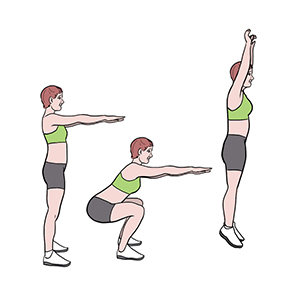 BeckyFIT Illustration Squat Jump