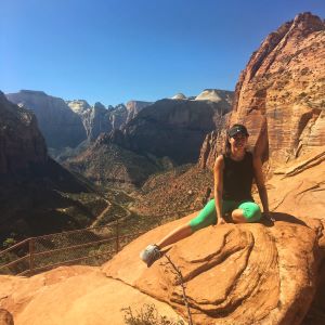 Becky Conti Hiking Zion