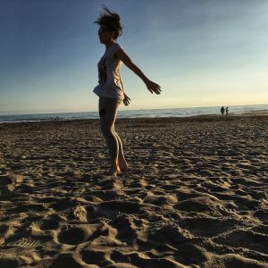 Becky Conti Beach Yoga