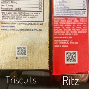 Triscuit vs Ritz Cracker Nutrition Labels
