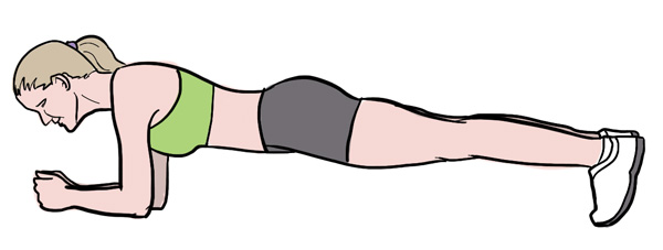 BeckyFIT Illustration Plank Exercise