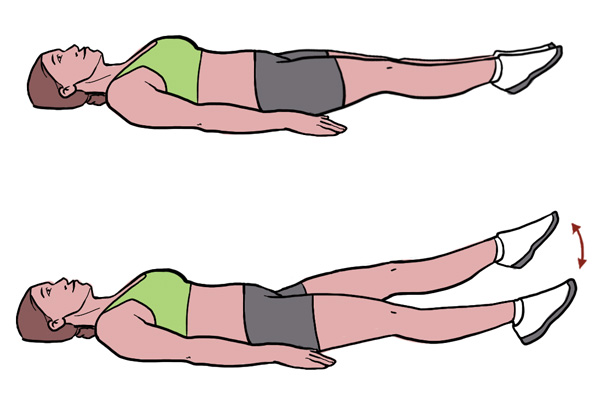 BeckyFIT Illustration Scissor Kicks Exercise